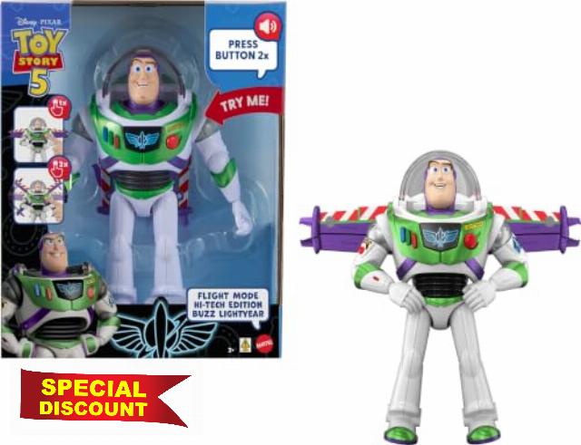 ​Mattel Disney and Pixar Toy Story 5 Flight Mode Hi-TechBuzz Lightyear | Movable Wing Activation