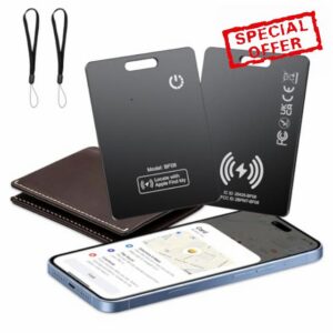 2 Pack Wallet Tracker Card [Apple MFi Certified] (iOS only)