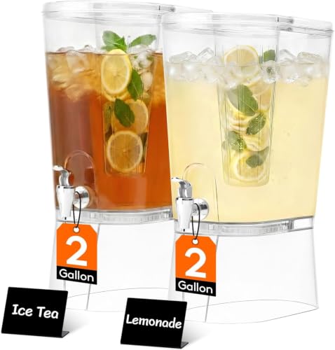 2 Pcs | BPA-free Plastic Beverage Container with Stand