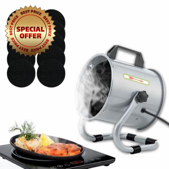 Portable Range Hood with 9 Activated Carbon Filters