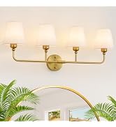 YUEXCDShome Bathroom Light Fixtures, 3-Light Oil Rubbed Bronze Vanity Lights, 24.5" Bathroom Ligh...