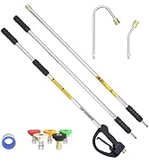 APOWER Pressure Washer Gun with 360 Swivel, Max 5000 PSI Power Washer Short Gun with 3/8" Male Pl...