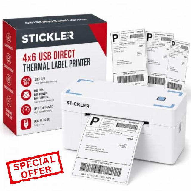 Stickler 4x6 Thermal Shipping Label Printer