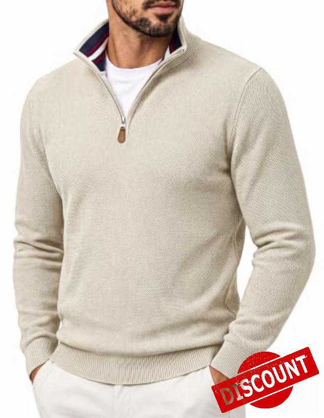 PJ PAUL JONES Mens Quarter Zip Pullover Sweater                                                          1/4 Zip