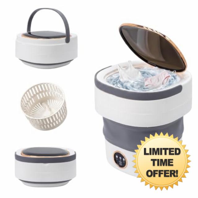 Portable Washing Machine 20L Mini Foldable Washer with Spin Baket