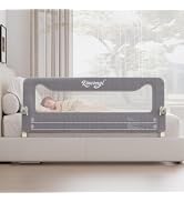 Kincongi Bed Rail for Toddlers, 71 Inch Swing Down Toddler Bed Rails | Wider U-Shape Base, Breath...