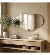 Black wall mirror irregular wall mirror ammetrical decor mirror wavy decor mirror