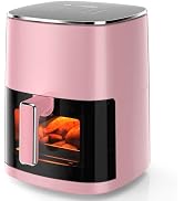Sweetcrispy 6.34QT Air Fryer, 8-in-1 Air Fryers Oven with Visible Window, 400℉ Fast Heating, Nons...