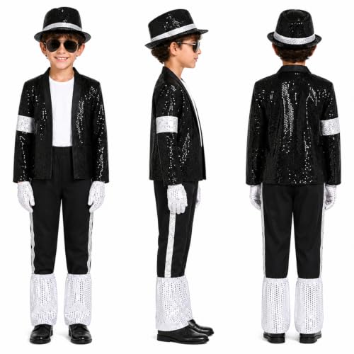 Halloween Cosplay Kids pop star costume with sequin jacket