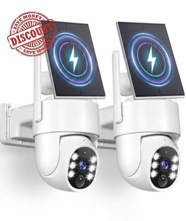 Gianteye 5G Solar Security Cameras Wireless Outdoor