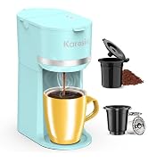 Karosie Single Serve Coffee Maker for Coffee Pods and Grounds,Fast Brew, 6-12 oz Brew Sizes Singl...