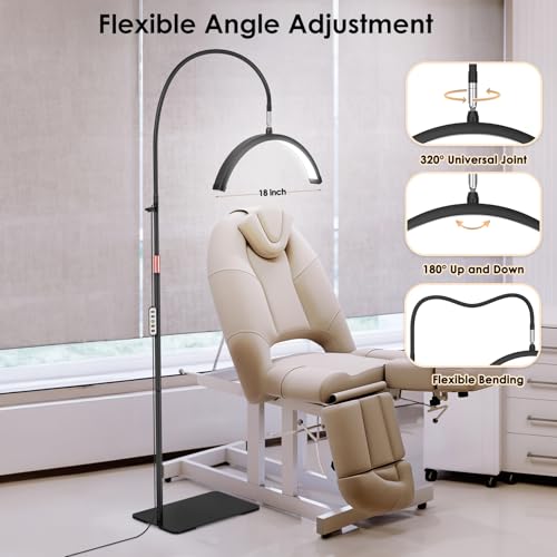 Flexible Lash Lamp with Phone Holder for Eyelash Nail Art Tattoos Skincare