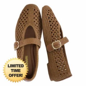 CUSHIONAIRE Monet Woven Mary Jane Flats for Women