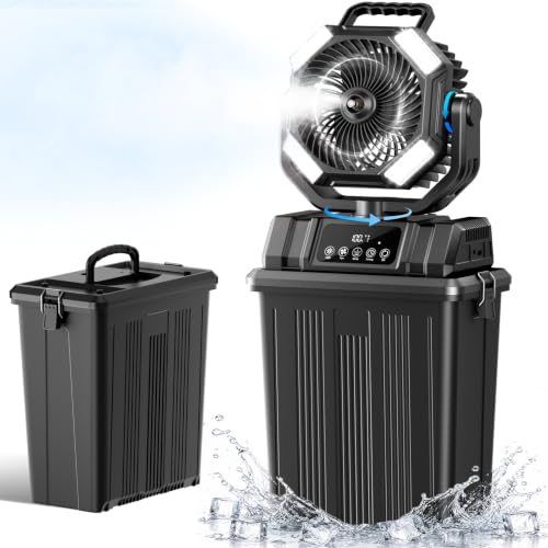 15L Portable Outdoor Cooling Fan with Auto Oscillation