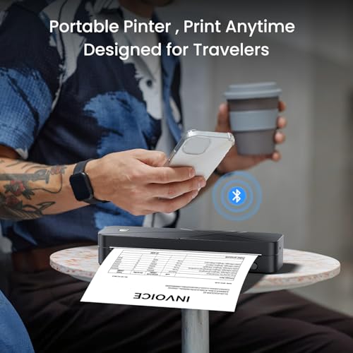 8.5 x 11                                                          Wireless Bluetooth Mobile Small Compact Printer for Travel & Office & Home Use Compatible with Phone