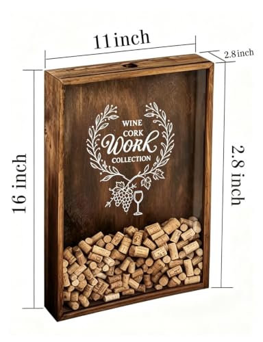 Wall Mounted Wine Cork Storage Box for Home Bar Decor