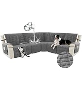 Arfntevss Waterproof Recliner Sectional Couch Covers for Reclining L Shape Sofa Cover Non Slip Wa...