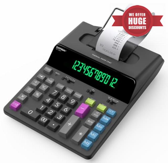 CATIGA 12 Digit Thermal Printing Calculator with Tape Print Out