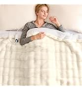 Homemate Heated Blanket Electric Throw - 50"x60" Heating Blanket Throw 1/2/4/6/8 Hours Auto-Off 1...