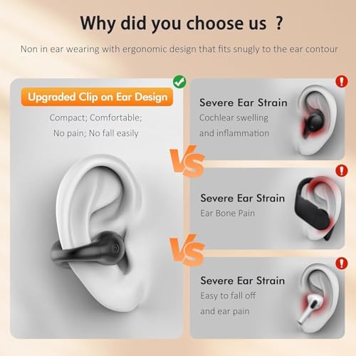 Bluetooth 6.1 Open Ear Bone Conduction Headphones