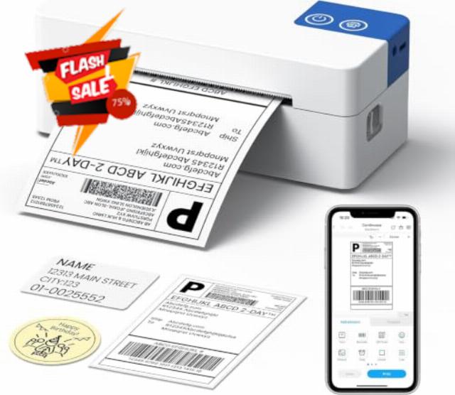 Bluetooth Thermal Shipping Label Printer