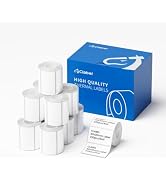 CLABEL 50x80mm (1.96"x3.14") Thermal Labels 6 Rolls White Self-Adhesive | 540 stickers, waterproo...