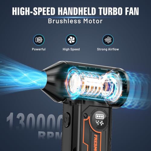 130000RPM Cordless Electric Air Blower 4-Speed Brushless Motor