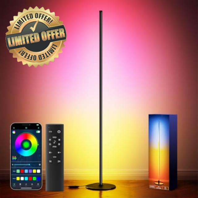 Bright LED RGB+IC Corner Floor Lamp with App