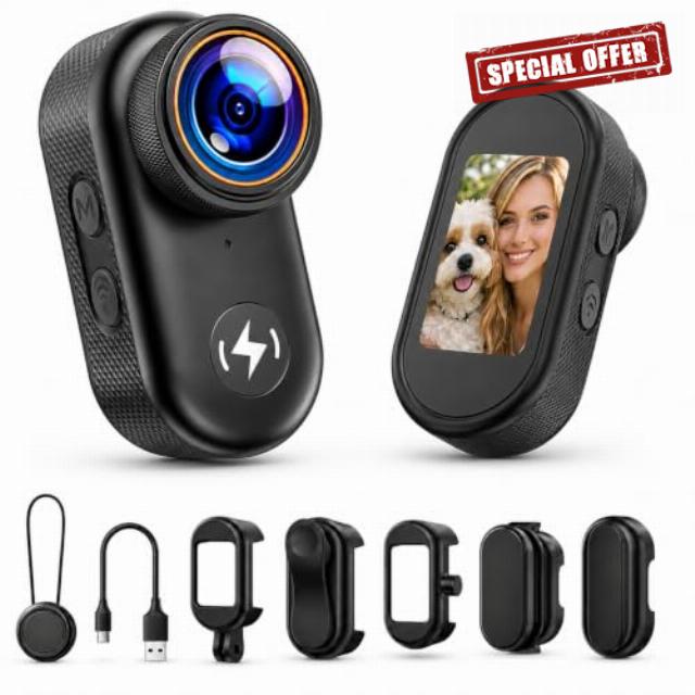 4K Mini Body Camera with 64GB Card