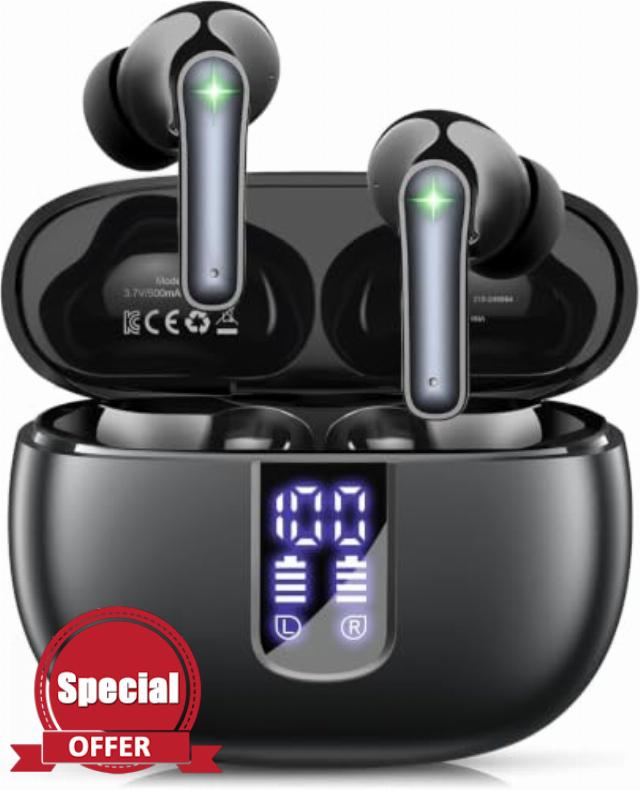Wireless Earbuds Bluetooth 5.4 Headphones with 48H Playtime Ear Buds | Noise Cancelling Mic