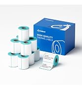 Clabel 48x48mm Thermal Labels – 3-Color Floral Pattern, 145 Labels, 25mm Core, 1 Roll – Waterproo...