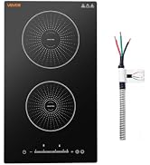 VEVOR Induction Cooktop, 6600W Electric Countertop Burner, 4 Burner Knob Control Stove, Built-in ...