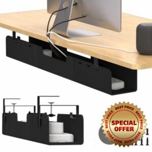No-Drill Under Standing Desk Cable Management