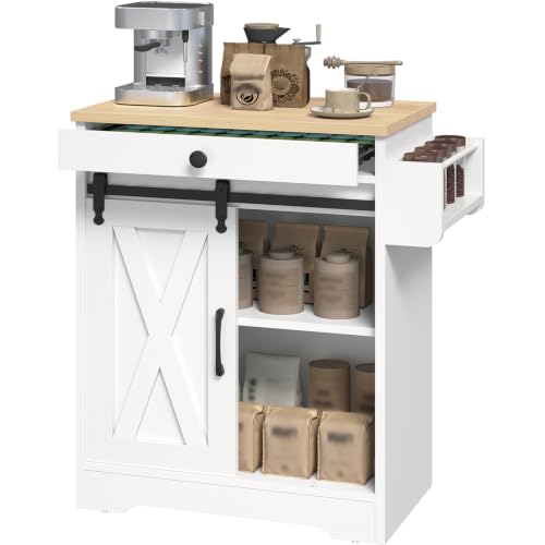 Sideboard Buffet Cabinet with Storage                                                          Farmhouse Kitchen Island with Pod Drawer