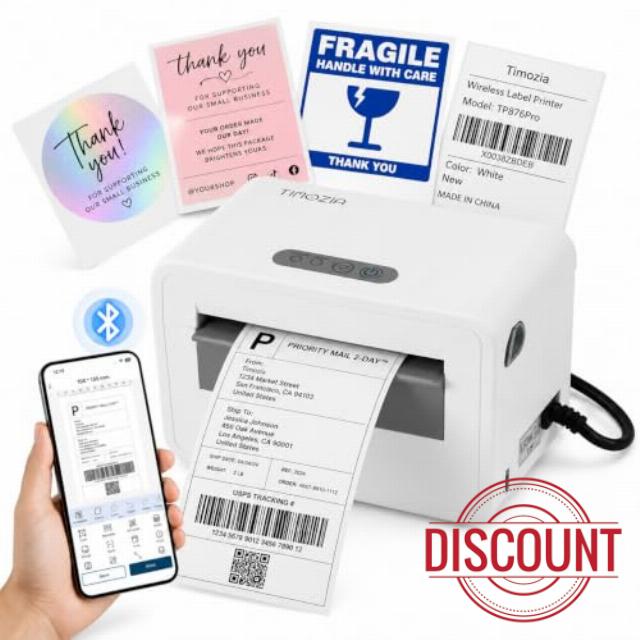 Bluetooth Shipping Label Printer