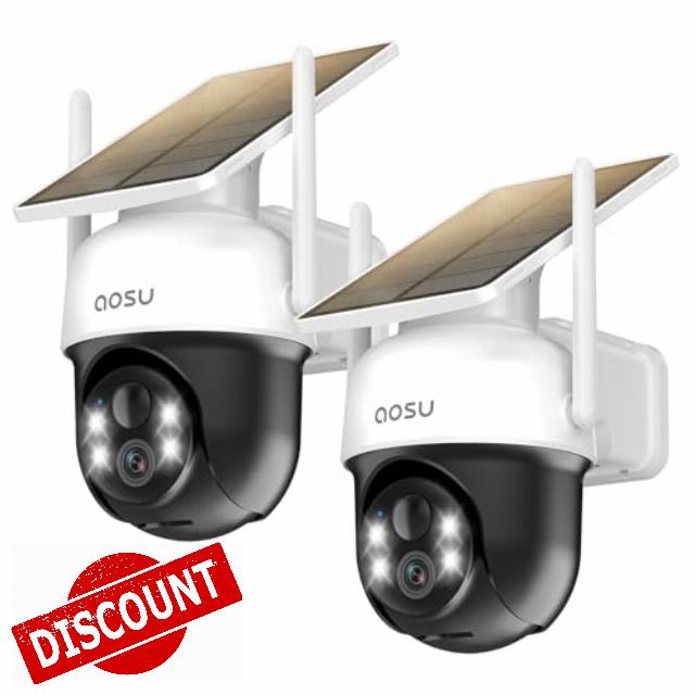 aosu Solar Camera Outdoor Wireless for Home Surveillance