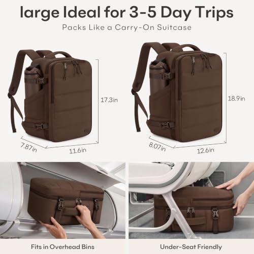 Fits 15.6" Laptop Mocha streamlined design offers practical storage for commuting
