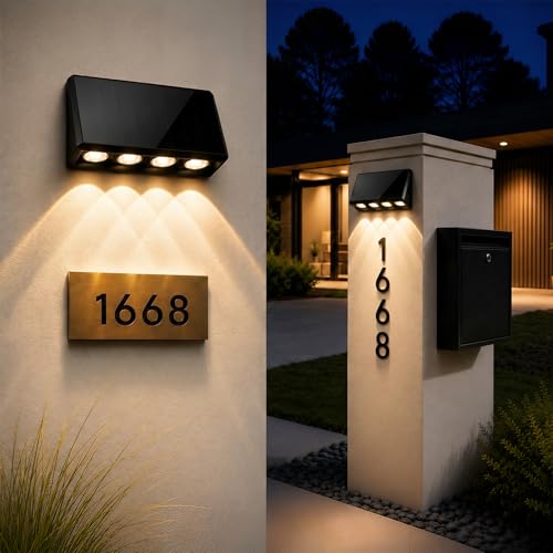 4 Pack | 3000/4000/6500K Solar Fence Lights