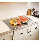 Stainless Steel Cutting Boards for Kitchen, Food Grade Steel Cutting Board Non Toxic, Metal Cutti...