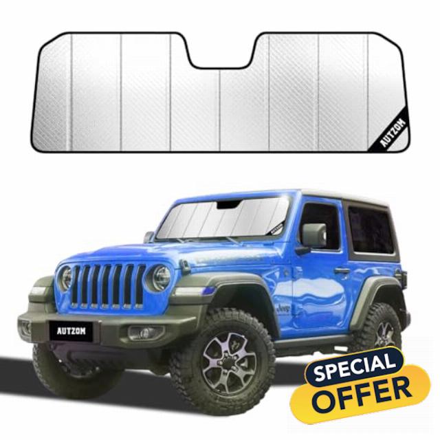 Windshield Sun Shade for Jeep Wrangler 2018-2026