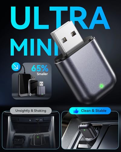 Ultra-Mini USB for Apple Car Play Convert Wired to Wireless