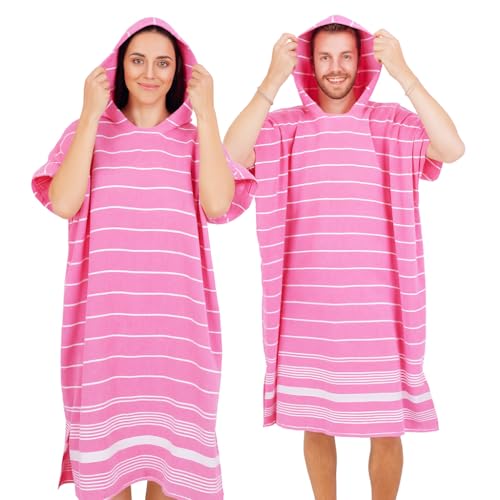 Lightweight Hooded Towel for Adults (Pink)