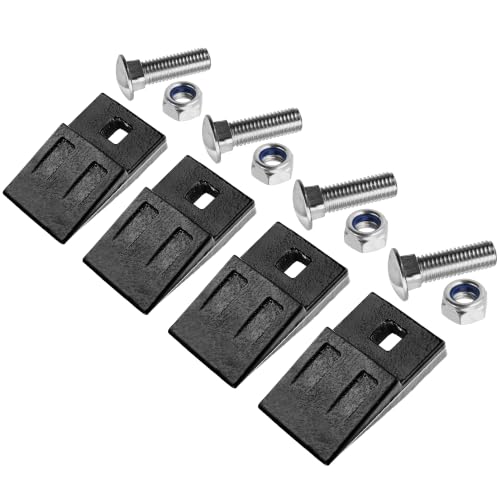 Hole Replacement Auger Teeth with Hardware for Most Heavy Duty 3 Point Post Hole Digger-4Pack