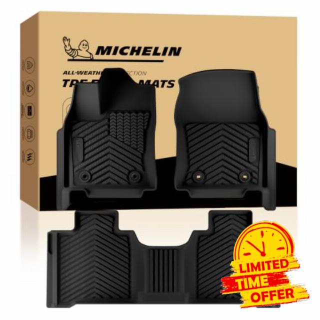 Michelin Vehicle Mats for 2022-2026 Toyota Tundra CrewMax Cab                                                          Fit for SR/SR5/TRD/PRO/Limited/Platinum/Castone