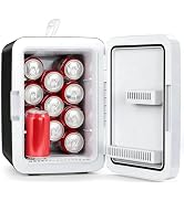 Electactic Compact Mini Fridge, 6L Portable Small Refrigerator for Bedroom | Desktop Fridge with ...