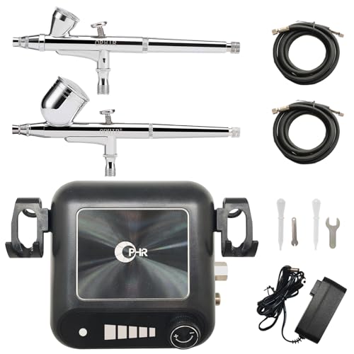 Dual Airbrush for Miniature Painting | Adjustable Pressure Control with 5 Modes & 41 Psi Max Output for Model Hobby