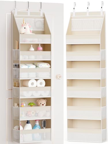 6-Shelf Closet Hanging Storage with 13 Mesh Pockets