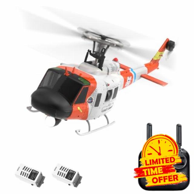 YUXIANG F07S UH1 8CH Flybarless GPS RC Helicopter with 11-13min Flight                                                          2.4GHz RC