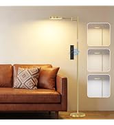 SIBRILLE 3 Way Torchiere Floor Lamp - 42W Dimmable LED Tree Standing Lamp with Remote, 2300LM, Co...