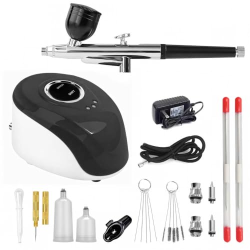 Dual‑Action Cordless Rechargeable Airbrush with Built‑in Air Compressor